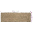 Områdetæpper Naturfarvet og sort 80 x 200 cm Jute
