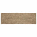 Områdetæpper Naturfarvet og sort 80 x 250 cm Jute