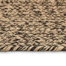 Områdetæpper Naturfarvet og sort 120 x 170 cm Jute