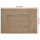 Områdetæpper Naturfarvet og sort 120 x 170 cm Jute