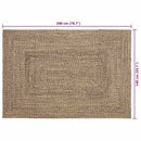 Områdetæpper Naturfarvet og sort 140 x 200 cm Jute