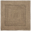 Områdetæpper Naturfarvet og sort 160 x 160 cm Jute