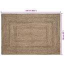 Områdetæpper Naturfarvet og sort 160 x 230 cm Jute