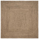 Områdetæpper Naturfarvet og sort 200 x 200 cm Jute