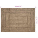 Områdetæpper Naturfarvet og sort 200 x 290 cm Jute