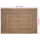 Områdetæpper Naturfarvet og sort 240 x 340 cm Jute