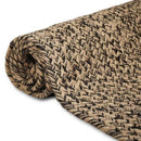 Områdetæpper Naturfarvet og sort 300 x 300 cm Jute