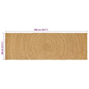 Områdetæpper Naturfarvet 80 x 200 cm Jute