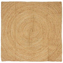 Områdetæpper Naturfarvet 160 x 160 cm Jute