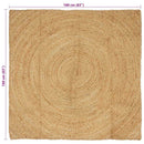 Områdetæpper Naturfarvet 160 x 160 cm Jute