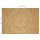 Områdetæpper Naturfarvet 200 x 290 cm Jute