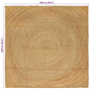 Områdetæpper Naturfarvet 240 x 240 cm Jute