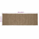 Områdetæpper Grå 80 x 250 cm Jute