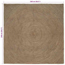 Områdetæpper Grå 240 x 240 cm Jute