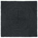 Områdetæpper Mørkegrå 120 x 120 cm Jute