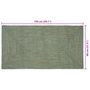 Områdetæpper Olivengrøn 80 x 150 cm Jute