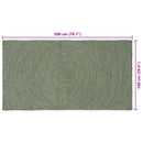 Områdetæpper Olivengrøn 100 x 200 cm Jute