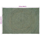 Områdetæpper Olivengrøn 120 x 170 cm Jute