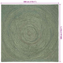 Områdetæpper Olivengrøn 300 x 300 cm Jute