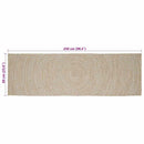 Områdetæpper Natur og hvid 60 x 250 cm Jute