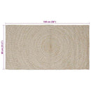 Områdetæpper Natur og hvid 80 x 150 cm Jute