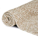 Områdetæpper Natur og hvid 80 x 250 cm Jute