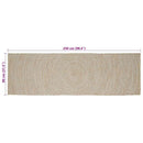 Områdetæpper Natur og hvid 80 x 250 cm Jute