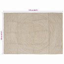 Områdetæpper Natur og hvid 120 x 170 cm Jute