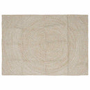 Områdetæpper Natur og hvid 140 x 200 cm Jute