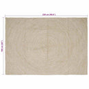 Områdetæpper Natur og hvid 160 x 230 cm Jute
