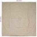 Områdetæpper Natur og hvid 240 x 240 cm Jute