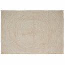 Områdetæpper Natur og hvid 240 x 340 cm Jute
