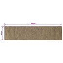 Områdetæpper Naturfarvet og sort 60 x 200 cm Jute