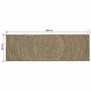 Områdetæpper Naturfarvet og sort 80 x 250 cm Jute