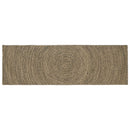 Områdetæpper Naturfarvet og sort 80 x 300 cm Jute