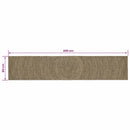 Områdetæpper Naturfarvet og sort 80 x 400 cm Jute