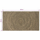 Områdetæpper Naturfarvet og sort 100 x 200 cm Jute