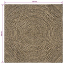 Områdetæpper Naturfarvet og sort 120 x 120 cm Jute