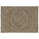 Områdetæpper Naturfarvet og sort 120 x 170 cm Jute