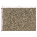 Områdetæpper Naturfarvet og sort 120 x 170 cm Jute