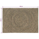 Områdetæpper Naturfarvet og sort 140 x 200 cm Jute