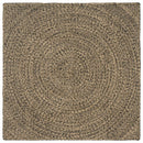 Områdetæpper Naturfarvet og sort 160 x 160 cm Jute