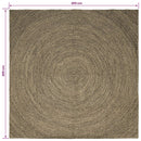 Områdetæpper Naturfarvet og sort 200 x 200 cm Jute
