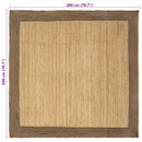 Områdetæpper Grå 200 x 200 cm Jute