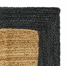 Områdetæpper Naturfarvet og mørkegrå 60 x 200 cm Jute