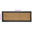 Områdetæpper Mørkegrå 80 x 250 cm Jute