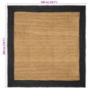 Områdetæpper Mørkegrå 200 x 200 cm Jute