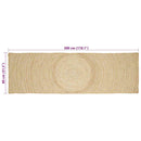 Områdetæpper Hvid 80 x 300 cm Jute