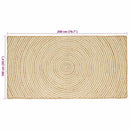 Områdetæpper Hvid 100 x 200 cm Jute
