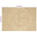 Områdetæpper Hvid 120 x 170 cm Jute